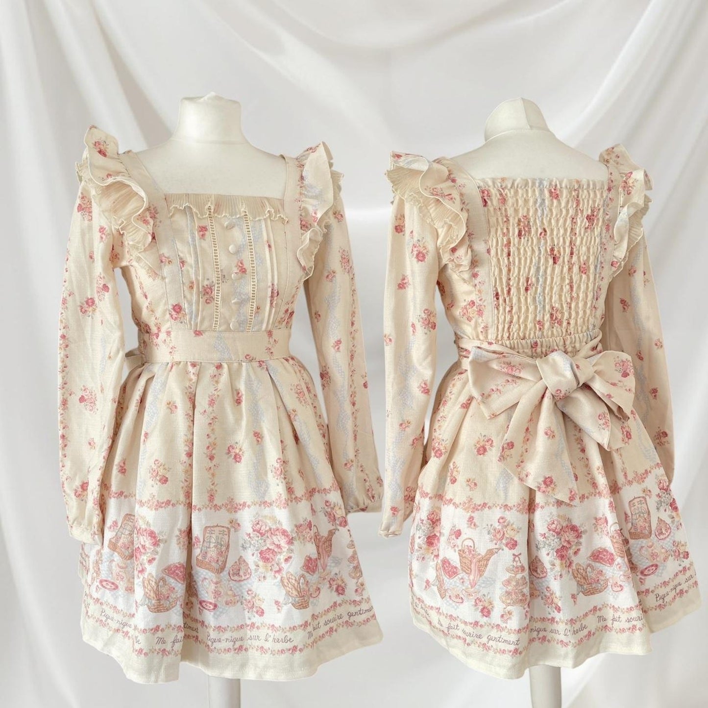 Liz Lisa Vintageinspired floral Lolita dress with bow back 0