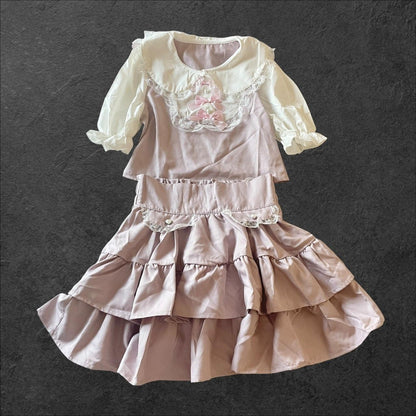 Japanese blouse & tiered skirt set – Jirai Kei style1