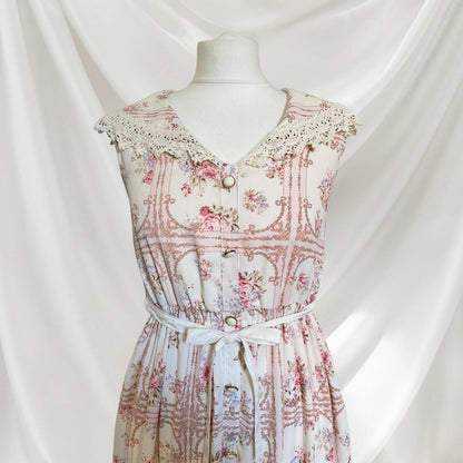Liz Lisa floral button-down sleeveless dress with lace collar kawaii 2