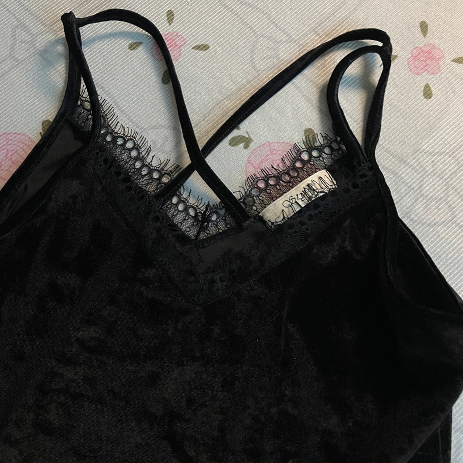 Japanese Vintage Floral Ruffle Skirt & Velvet Camisole Set Y2K Style3