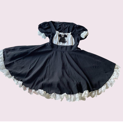 Bodyline vintage black lace-trim dress with a huge hemline  Lolita style1