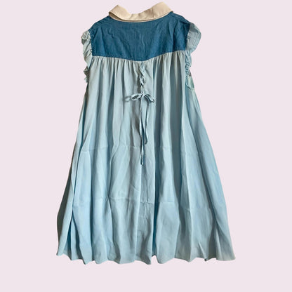 Axes Femme Blue Lace Collar Top/Shirt Dress1