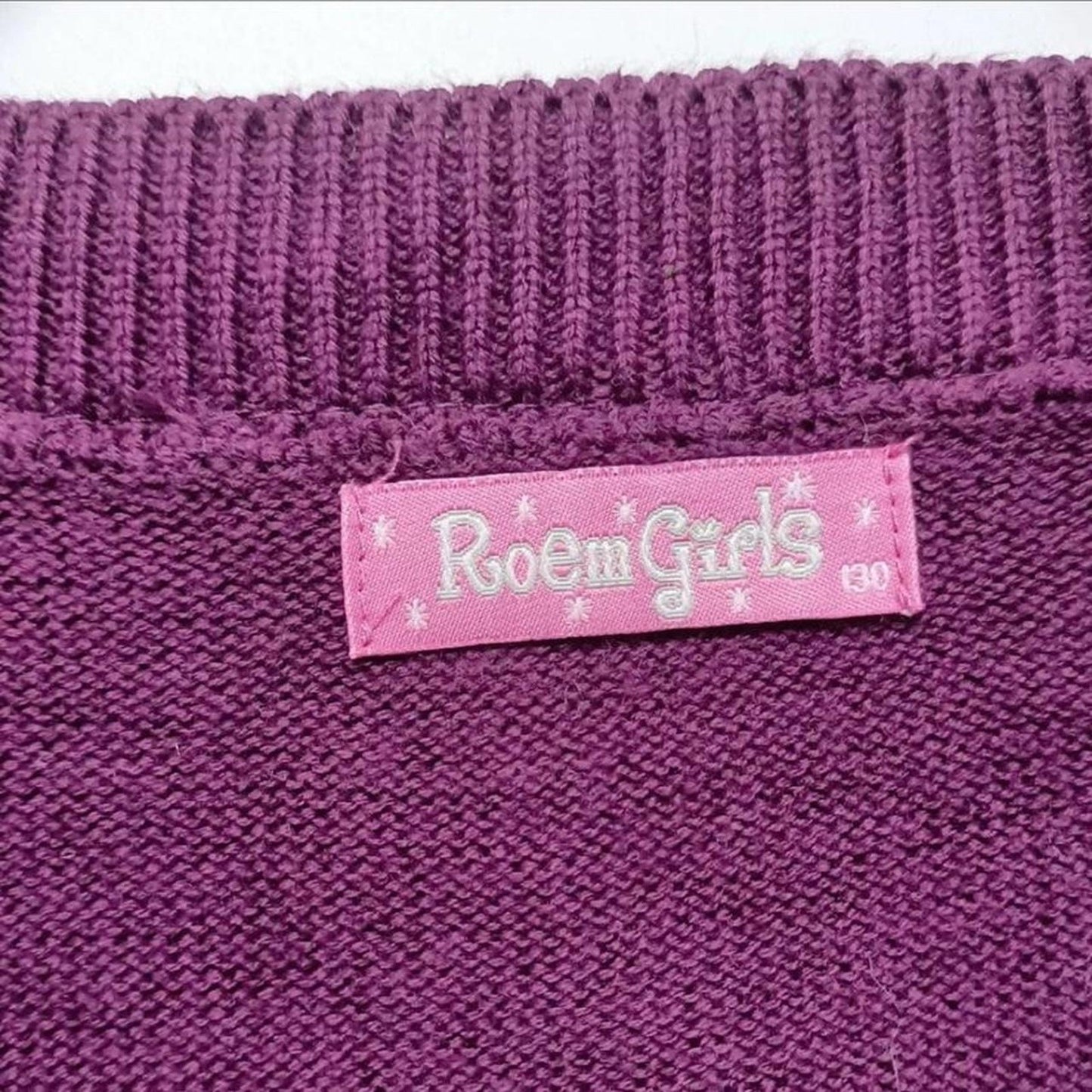 Vintage Korean ruffle trim cropped cardigan in wine red3