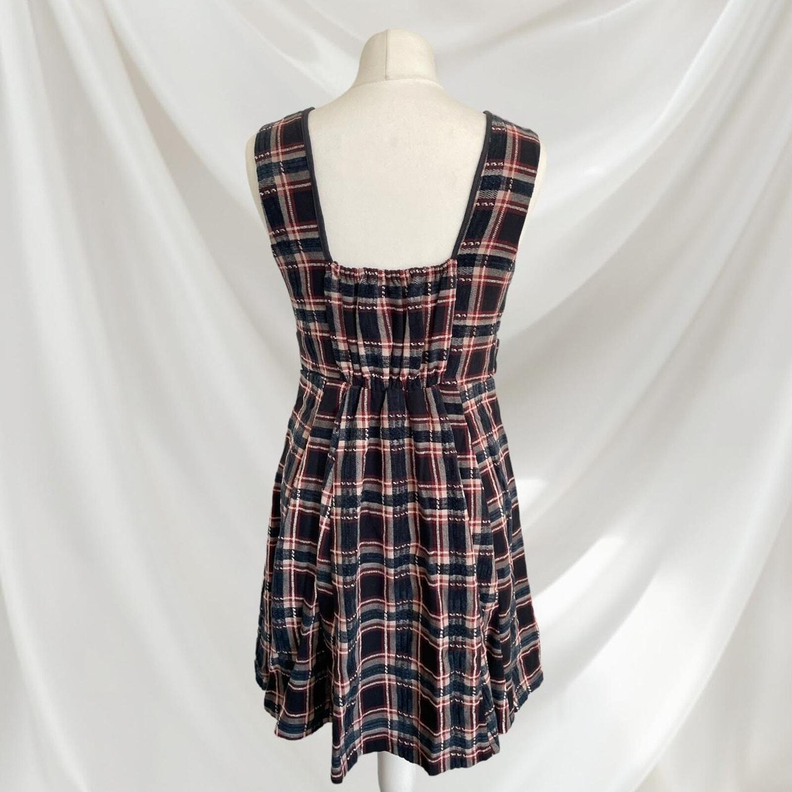 Axes Femme plaid dress with embroidery detail one-size1