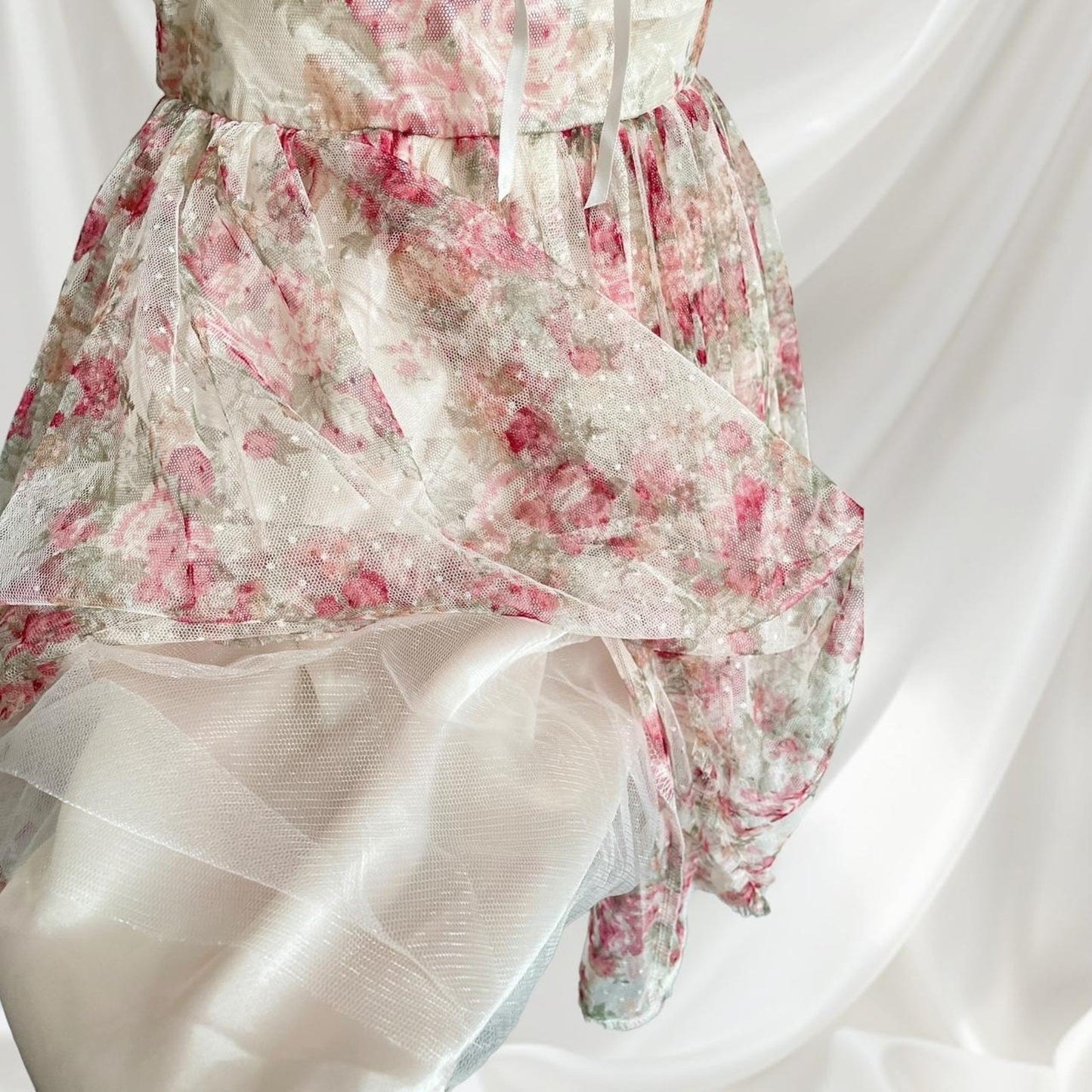 Liz Lisa Gyaru floral lace onesize dress babydoll milkmaid mini dress Japanese 4