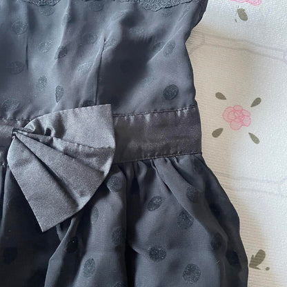 Tralala black polka dot JSK dress with waist bow detail brand new6