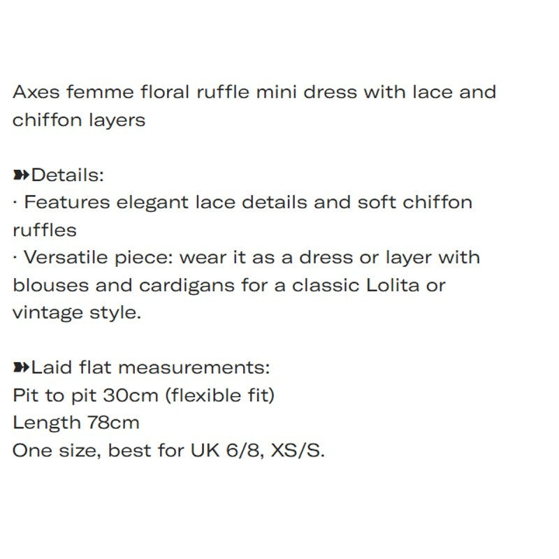 Axes femme floral ruffle mini dress with lace and chiffon layers6