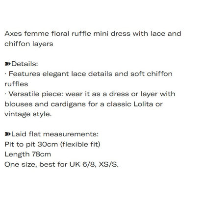 Axes femme floral ruffle mini dress with lace and chiffon layers6