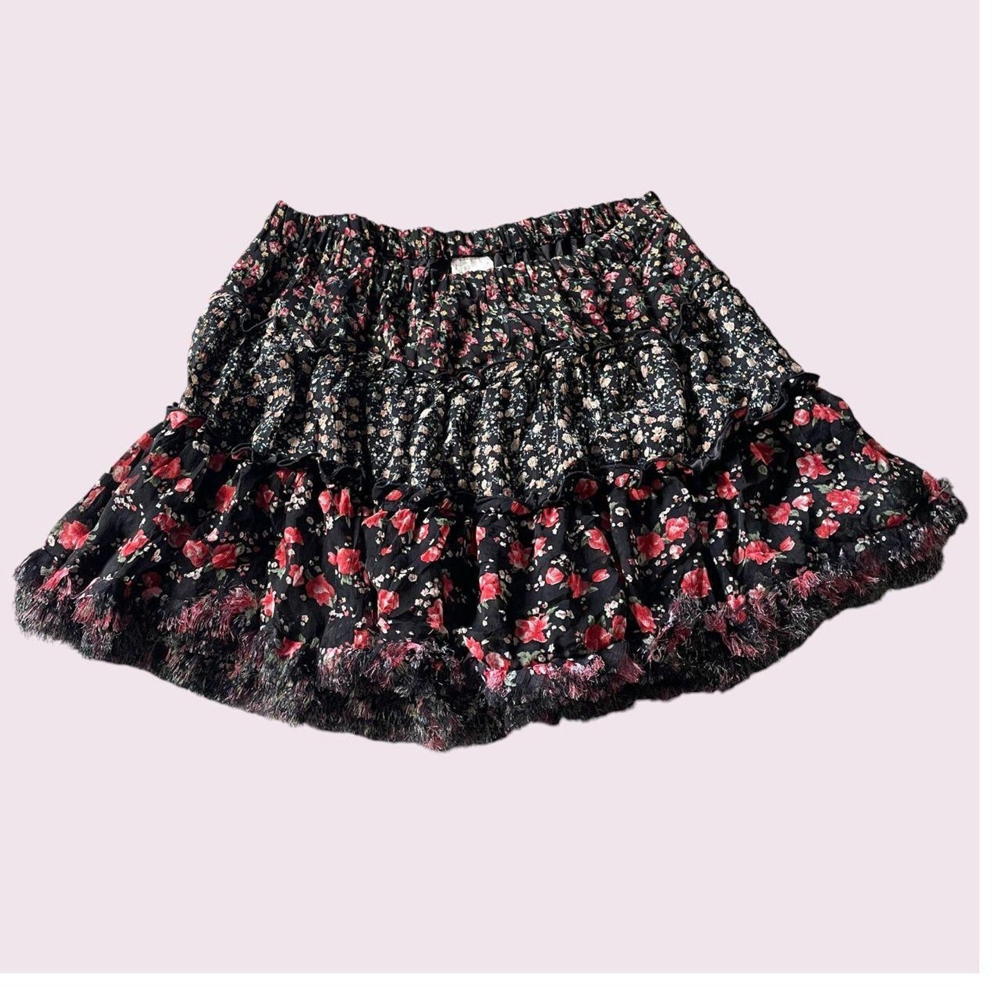 Japanese Vintage Layered Floral Skirt – Mori Kei / J-fashion0