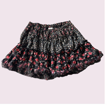 Japanese Vintage Layered Floral Skirt – Mori Kei / J-fashion0