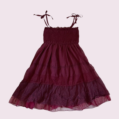 Axes Femme Burgundy Dress / Skirt, 2-Way Wear (Labels Removed)0