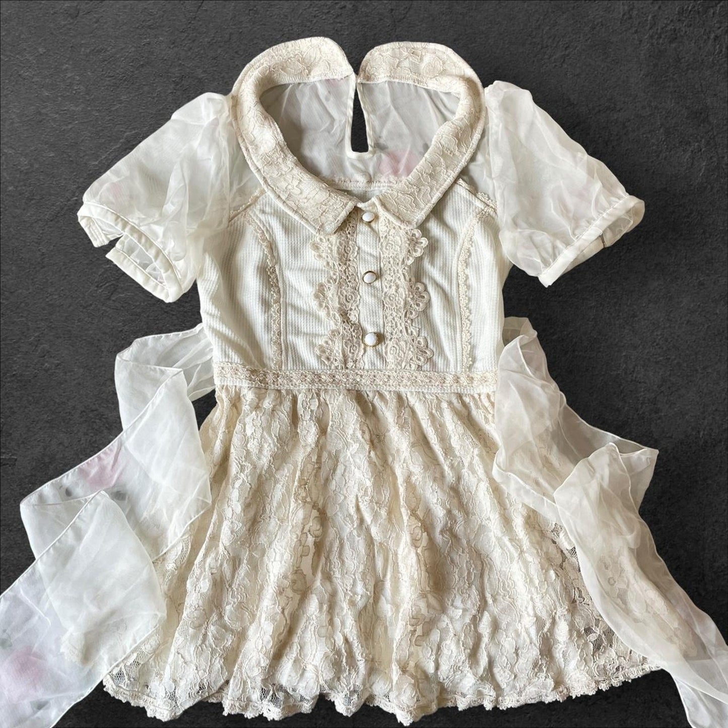 Sheer lacetrimmed blouse dress – possibly Liz Lisa (label removed)0