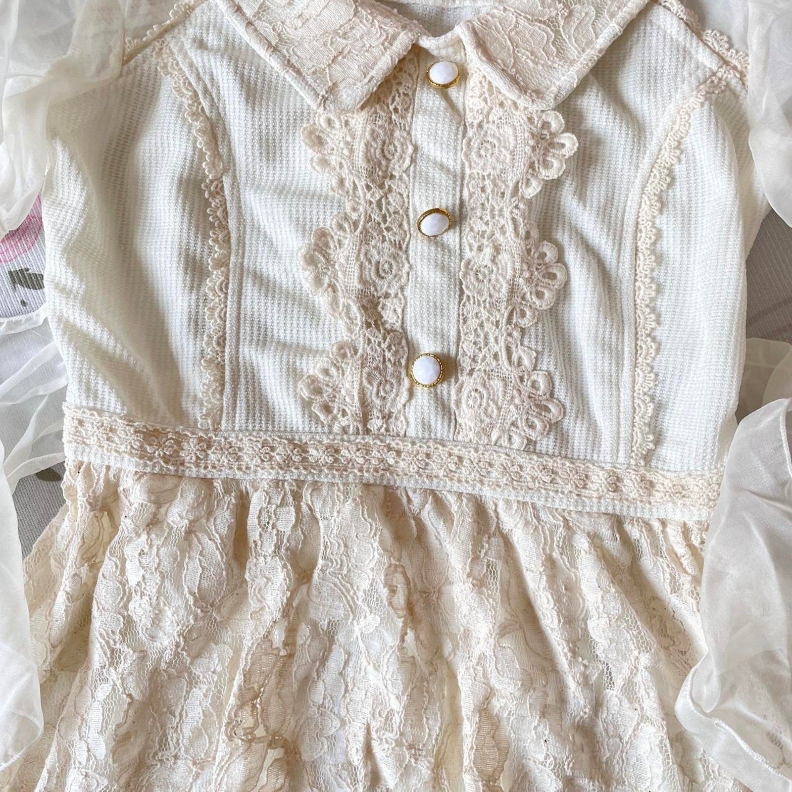 Sheer lacetrimmed blouse dress – possibly Liz Lisa (label removed)3
