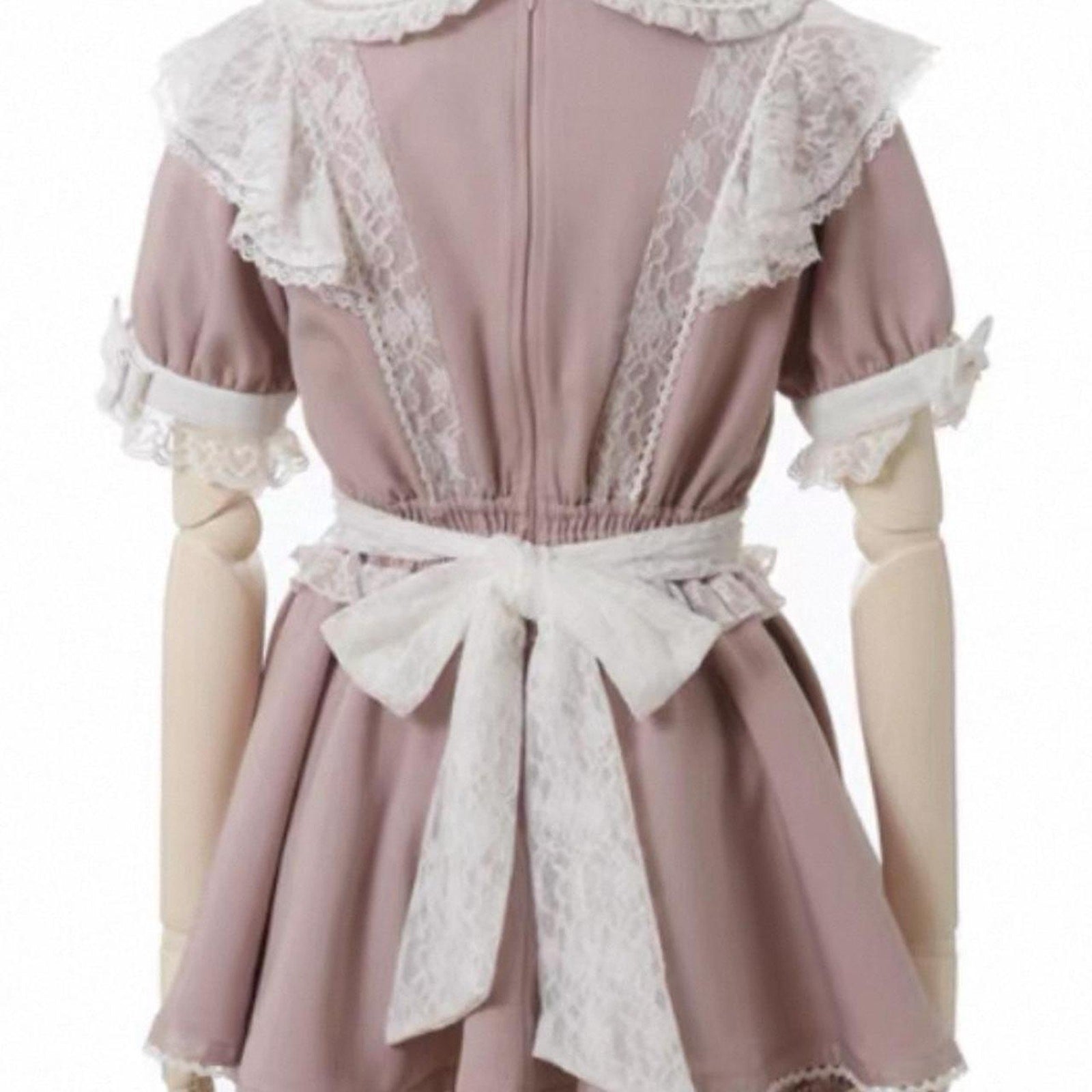 Liz Lisa dusty pink lace bow blouse & shorts set with a detachable bow 7