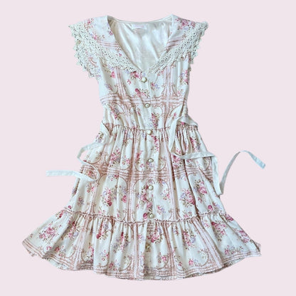 Liz Lisa floral button-down sleeveless dress with lace collar kawaii 6