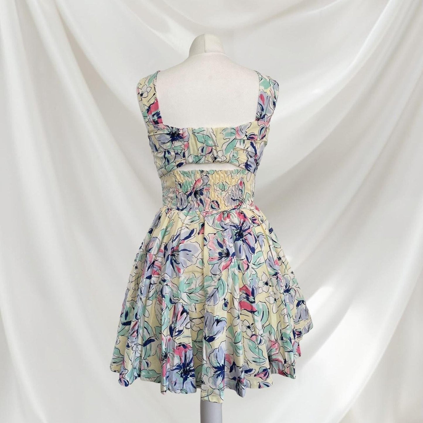 Japanese brand Snidel floral print dress with flare skirt high-quality structure2