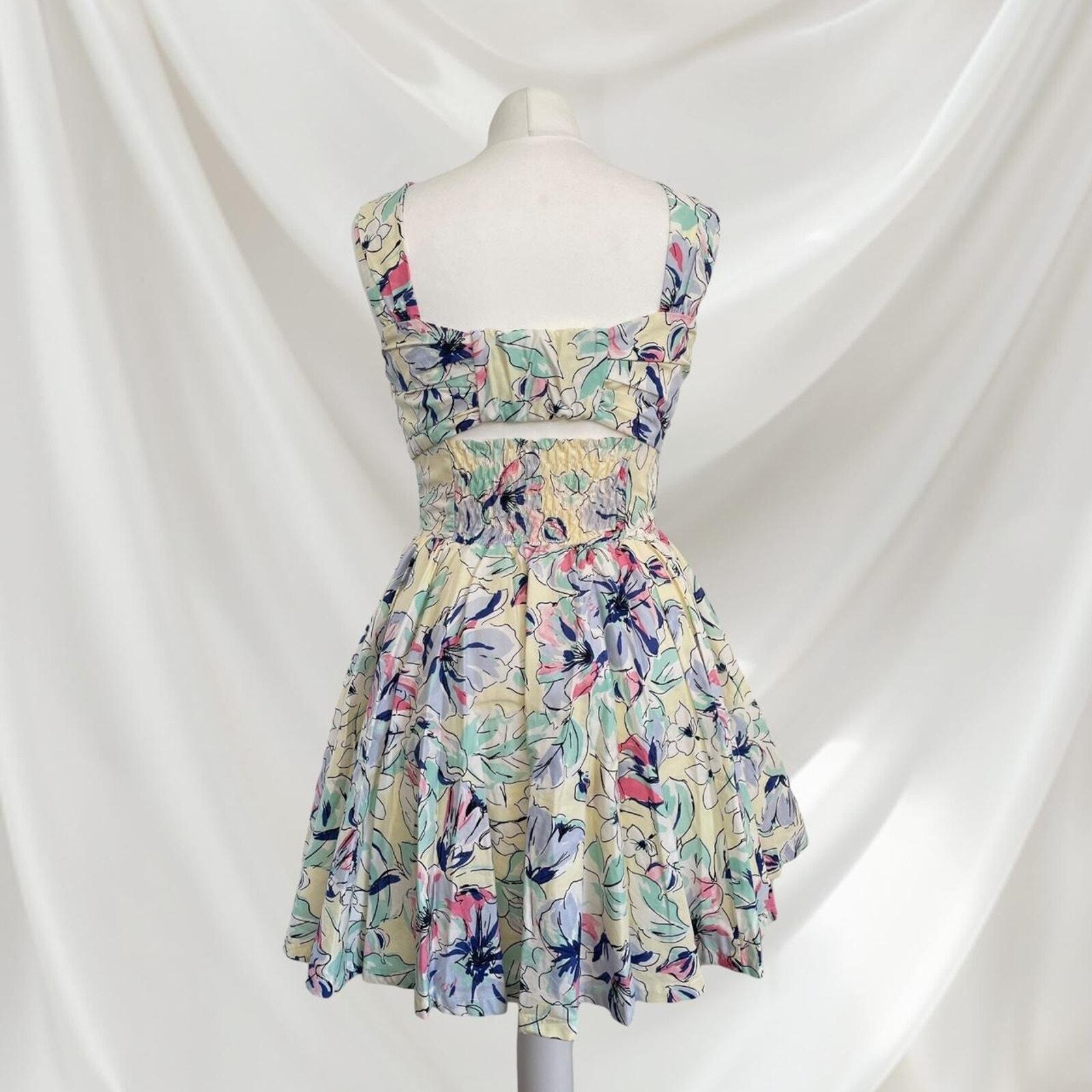 Japanese brand Snidel floral print dress with flare skirt high-quality structure2