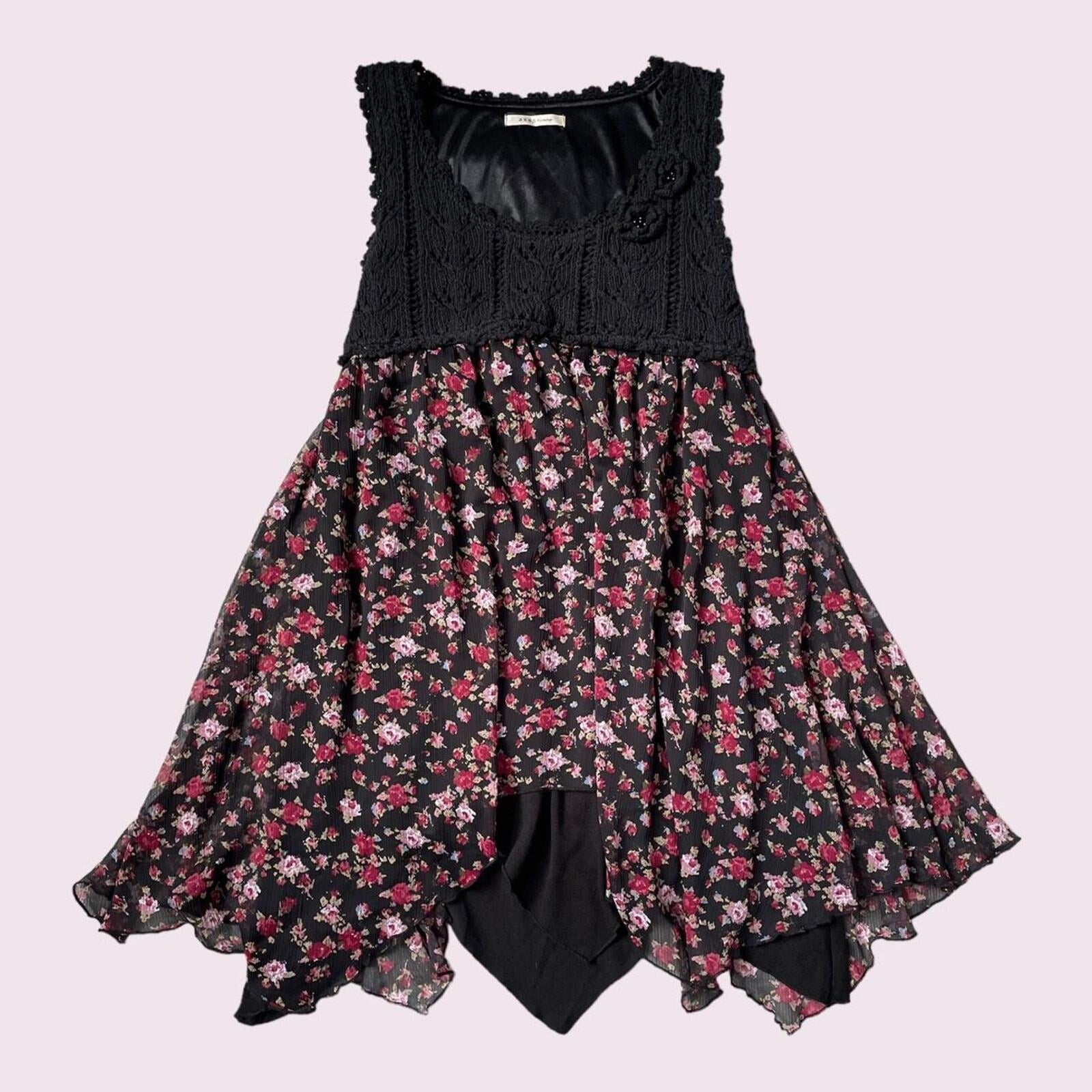 Axes femme irregular floral dress0