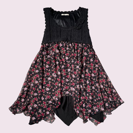 Axes femme irregular floral dress0
