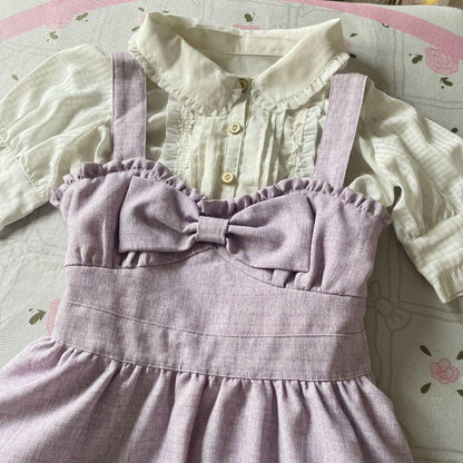 Japanese brand Ank Rouge lavender bow JSK sweet girly J-fashion dress3