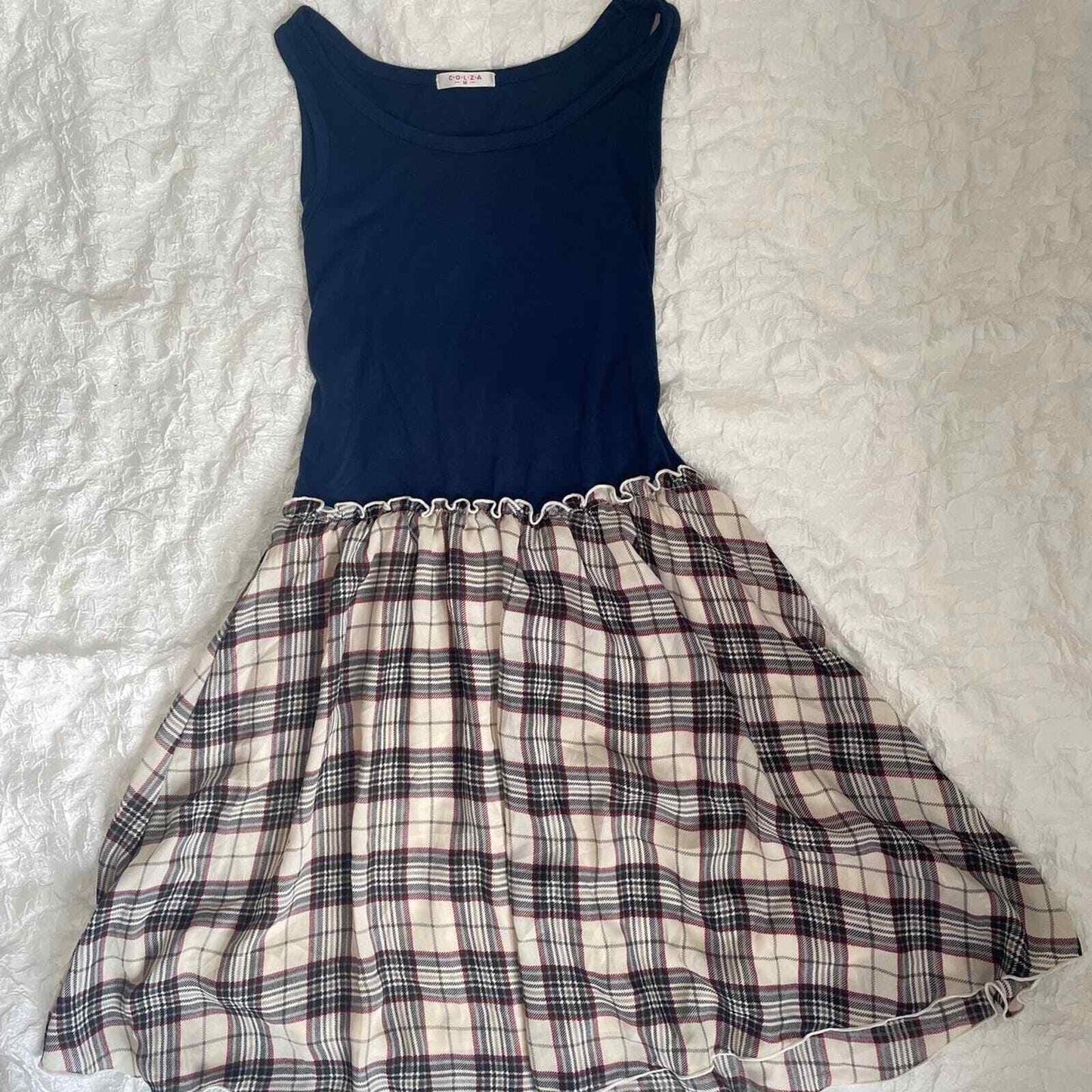Plaid/ gingham dress Japanese brands0