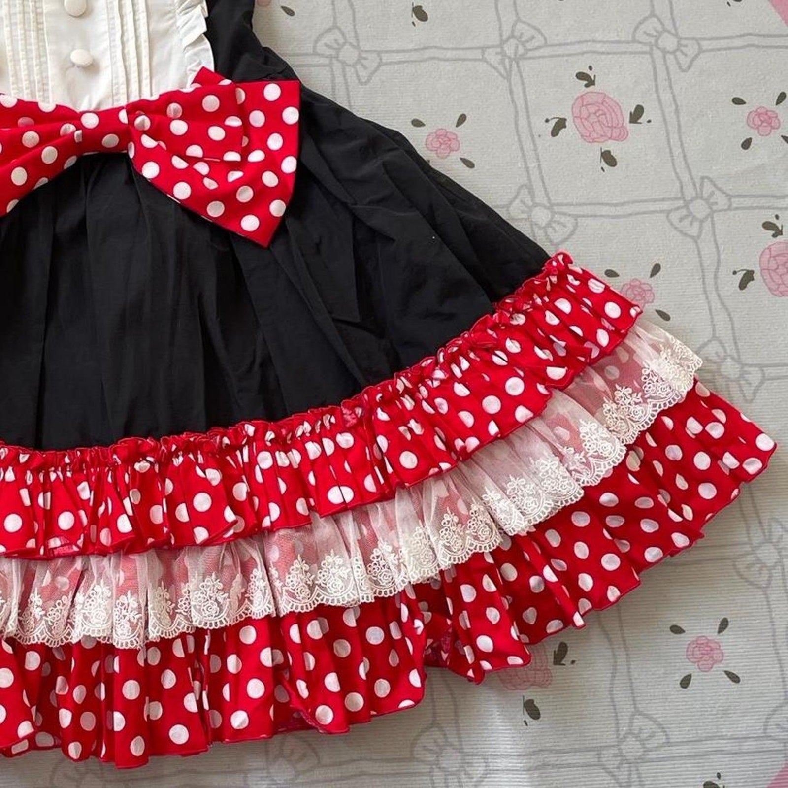 Atelier Pierrot × Disney Minnie Mouse corset skirt – detachable bow clip5