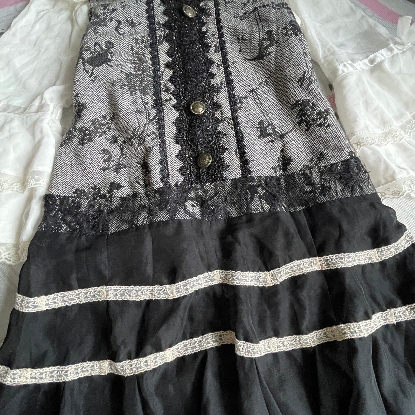 Axes Femme Black & Grey Lace Dress (blouse not included)3