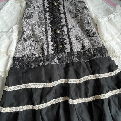 Axes Femme Black & Grey Lace Dress (blouse not included)3