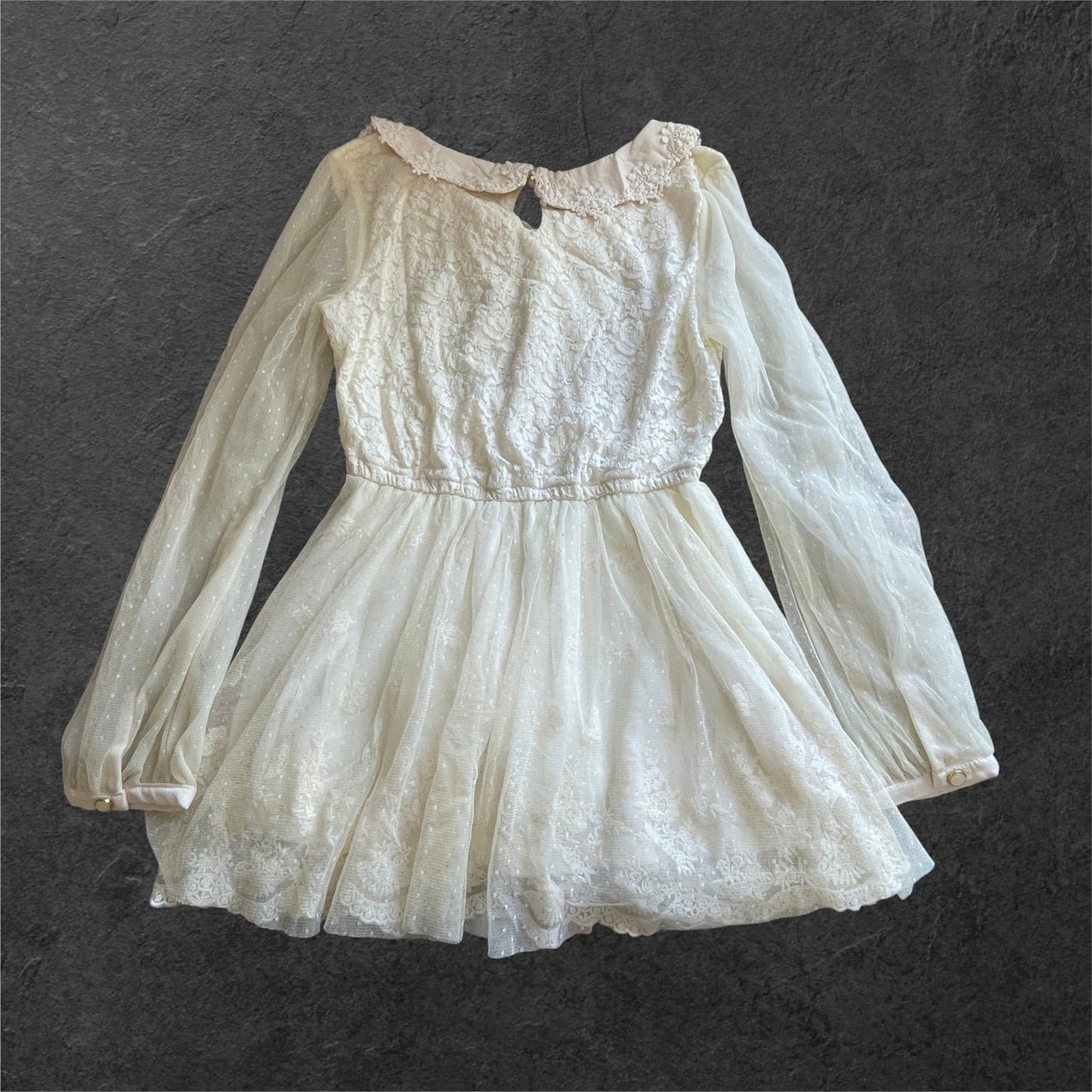 Liz Lisa lace babydoll mini dress cream coquette himekaji Japanese fashion1