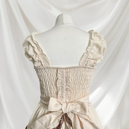 Axes Femme rare milkmaid mini dress with laceup and tieback detailing2