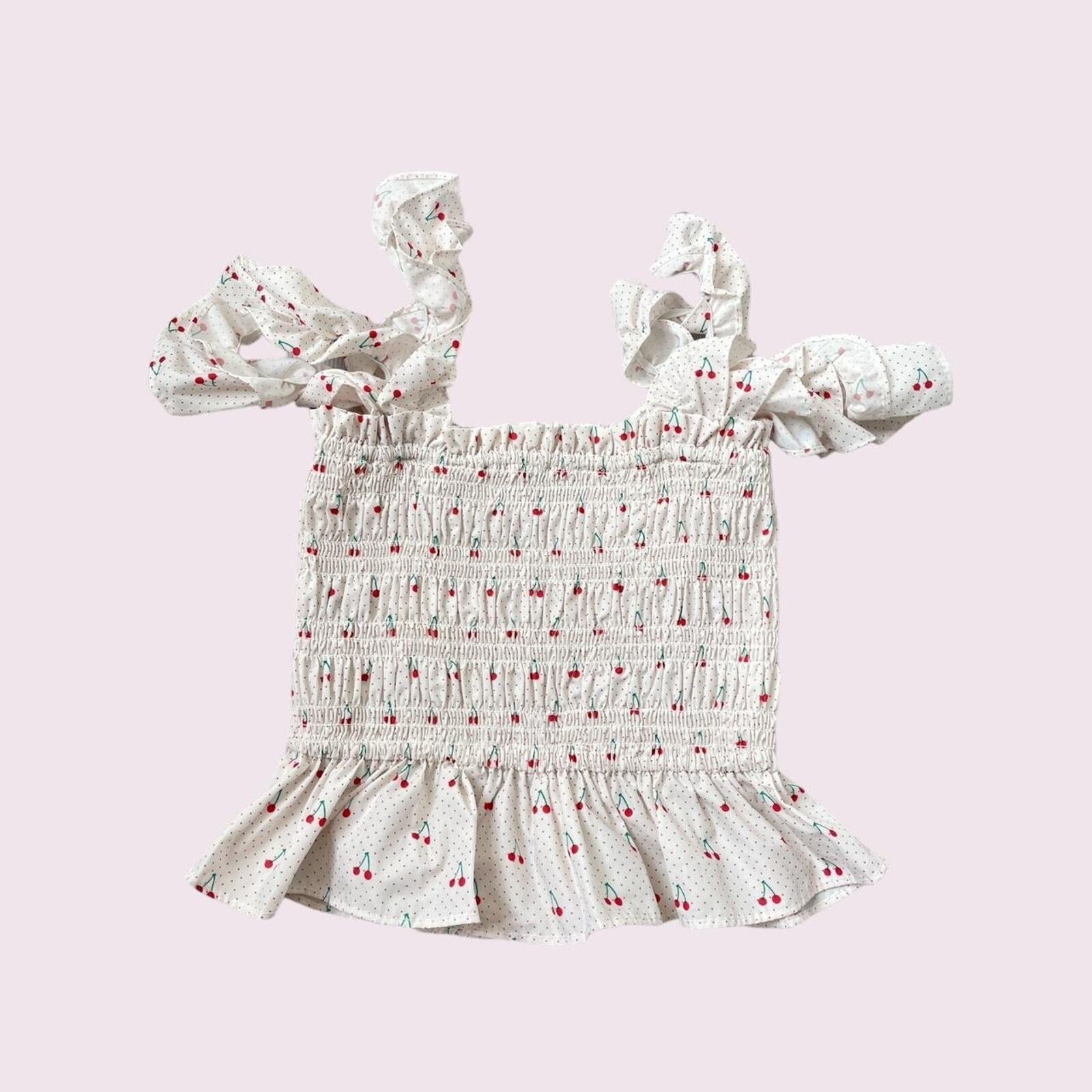 Cropped ruched sleeveless summer top off-shoulder with flouncy straps1