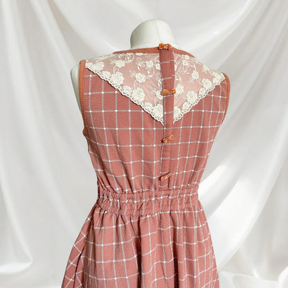 Liz Lisa checkered lace detail dress One size3