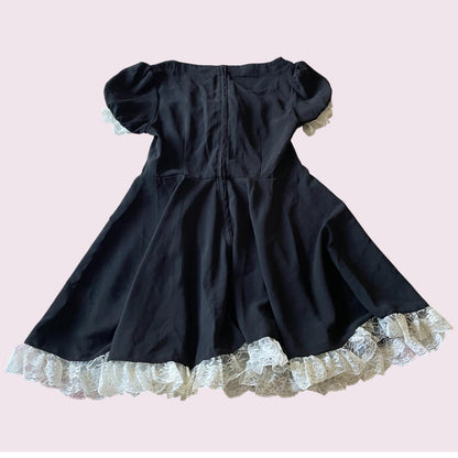 Bodyline vintage black lace-trim dress with a huge hemline  Lolita style2