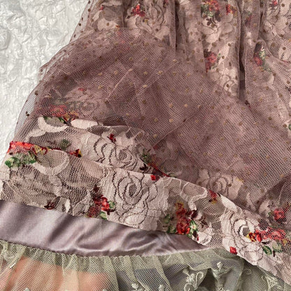 Vintage skirt three layers best fit uk 6/8, XS/S1