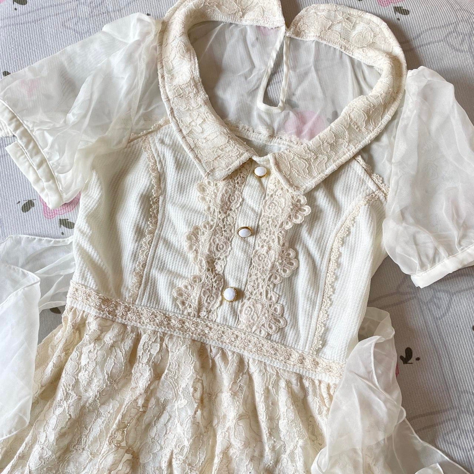 Sheer lacetrimmed blouse dress – possibly Liz Lisa (label removed)2