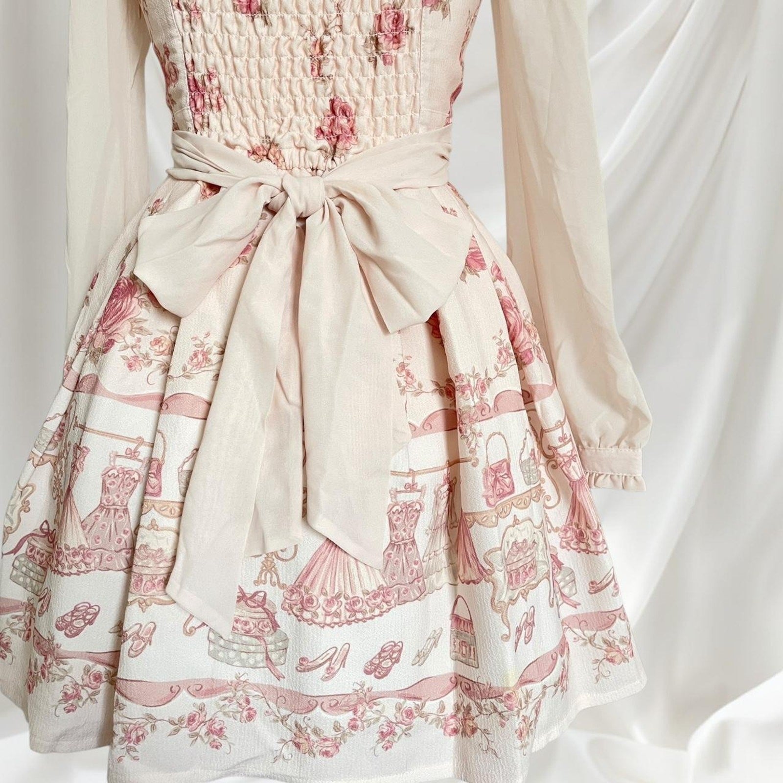 Liz Lisa romantic pink floral & tea party print dress3
