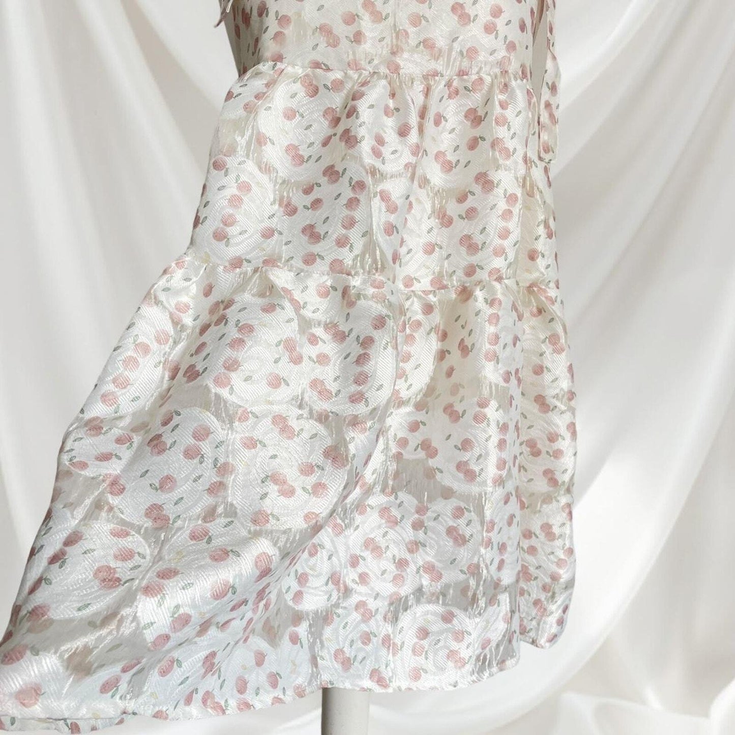 Cute dress with peach pattern dress3