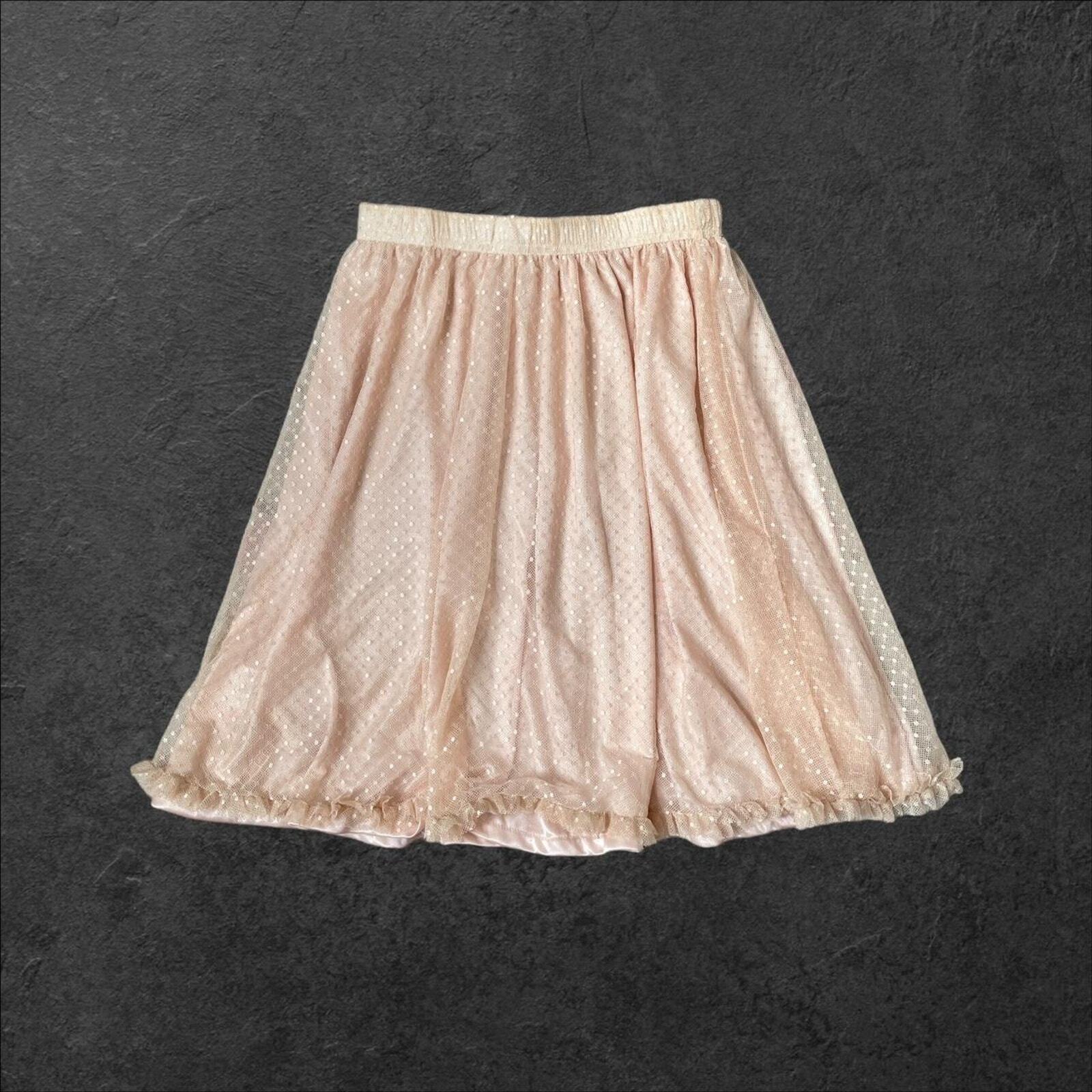 Ank rouge soft pink skirt with ruffle hem free size0