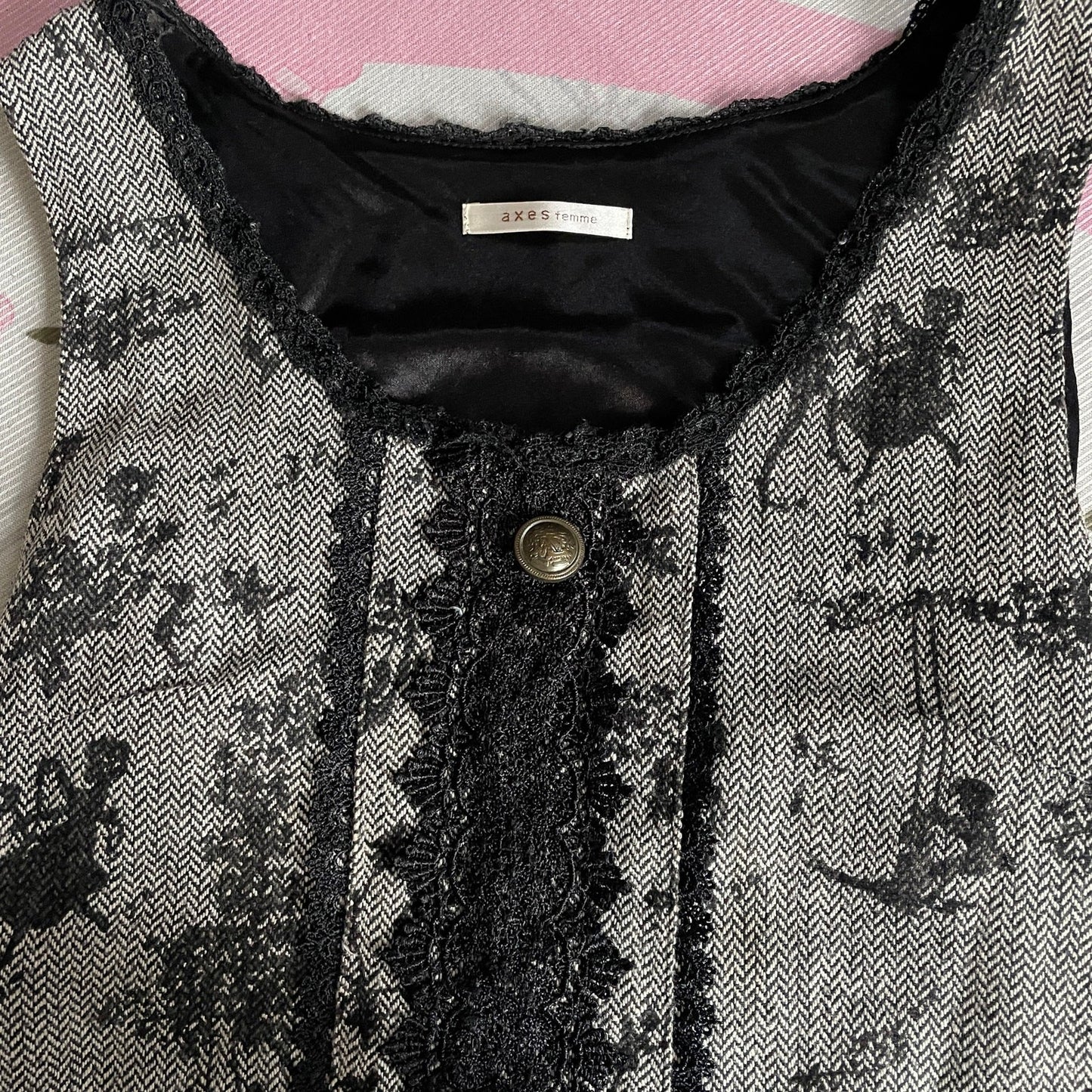 Axes Femme Black & Grey Lace Dress (blouse not included)4