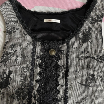 Axes Femme Black & Grey Lace Dress (blouse not included)4