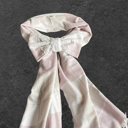 Liz Lisa Check Scarf with Detachable Bow – Himekaji / Sweet Lolita Style1