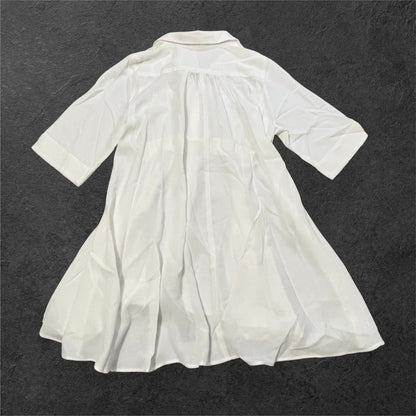 Axes Femme shirt dress ivory lace-detail – sweet romantic jfashion1