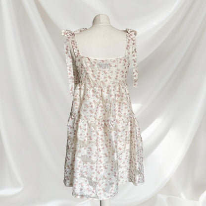 Cute dress with peach pattern dress2