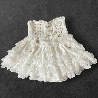 Liz Lisa white laceup corset skirt – dreamy himekaji style 0