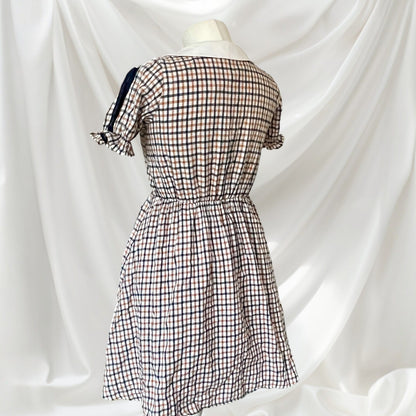 Axes Femme Academic Check Dress Peter Pan Collar Girly2