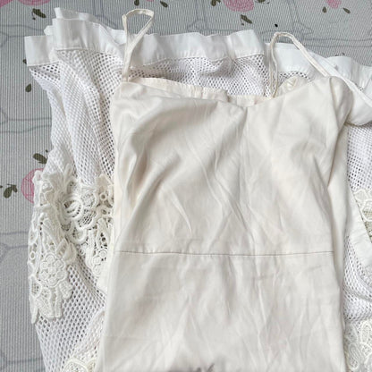 Japanese brand Snidel white dress two-piece with a mesh outer dress4