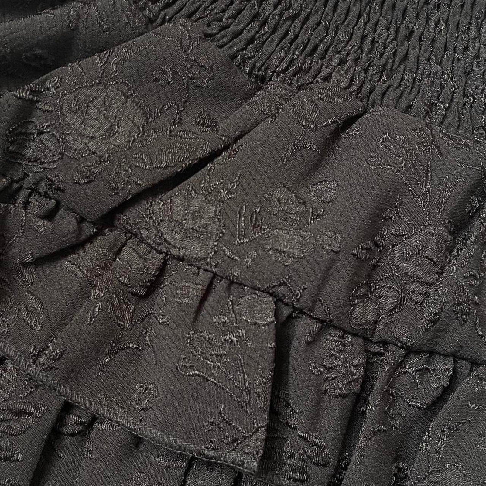 Babydoll  black tiered frilly multi-layer ruffles cake mini skirt/ skort 4