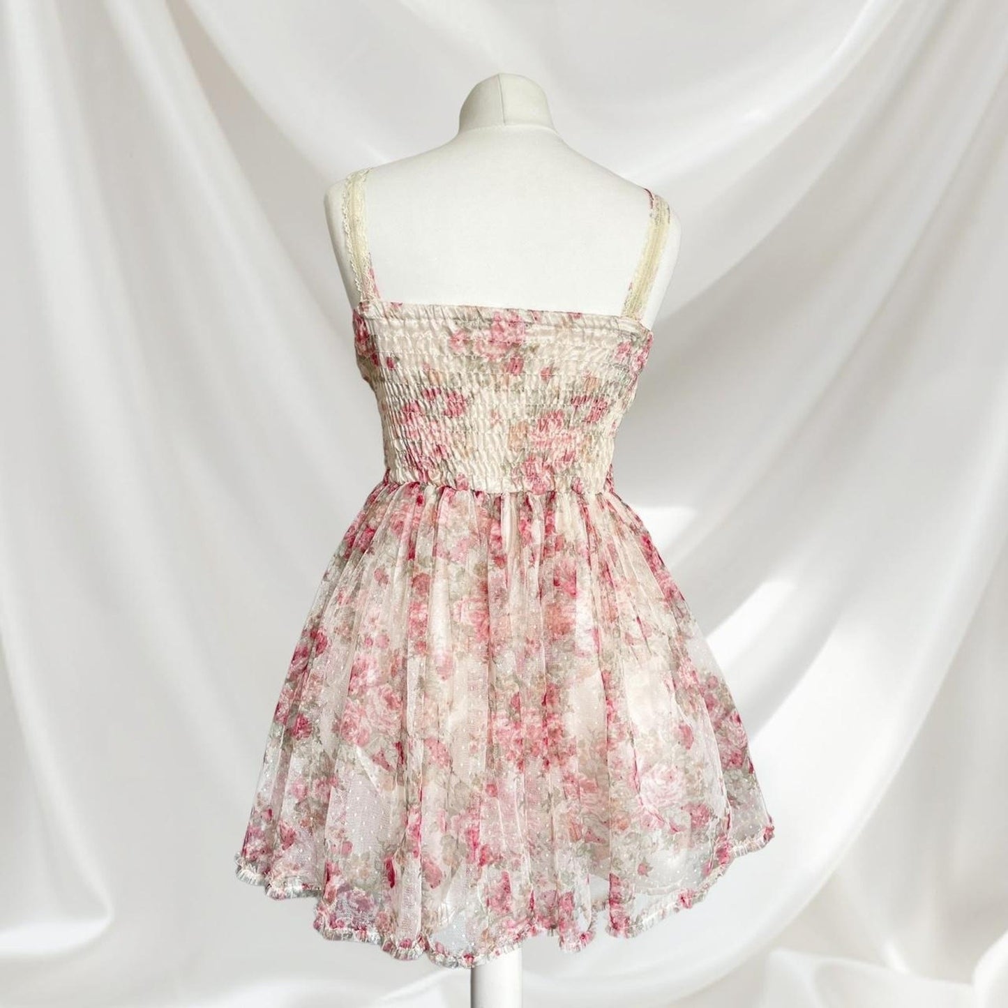 Liz Lisa Gyaru floral lace onesize dress babydoll milkmaid mini dress Japanese 1