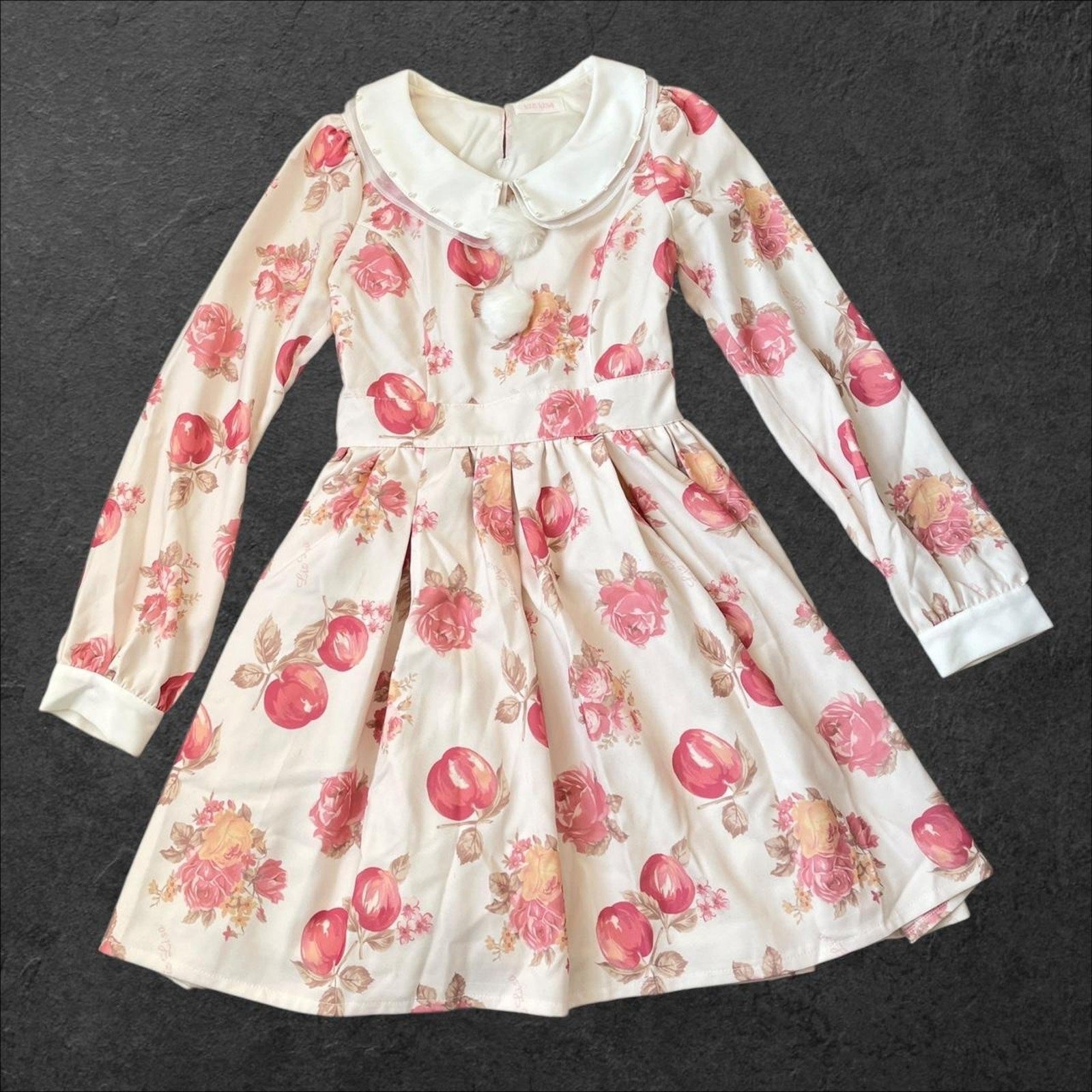 Liz Lisa romantic apple & rose print dress0