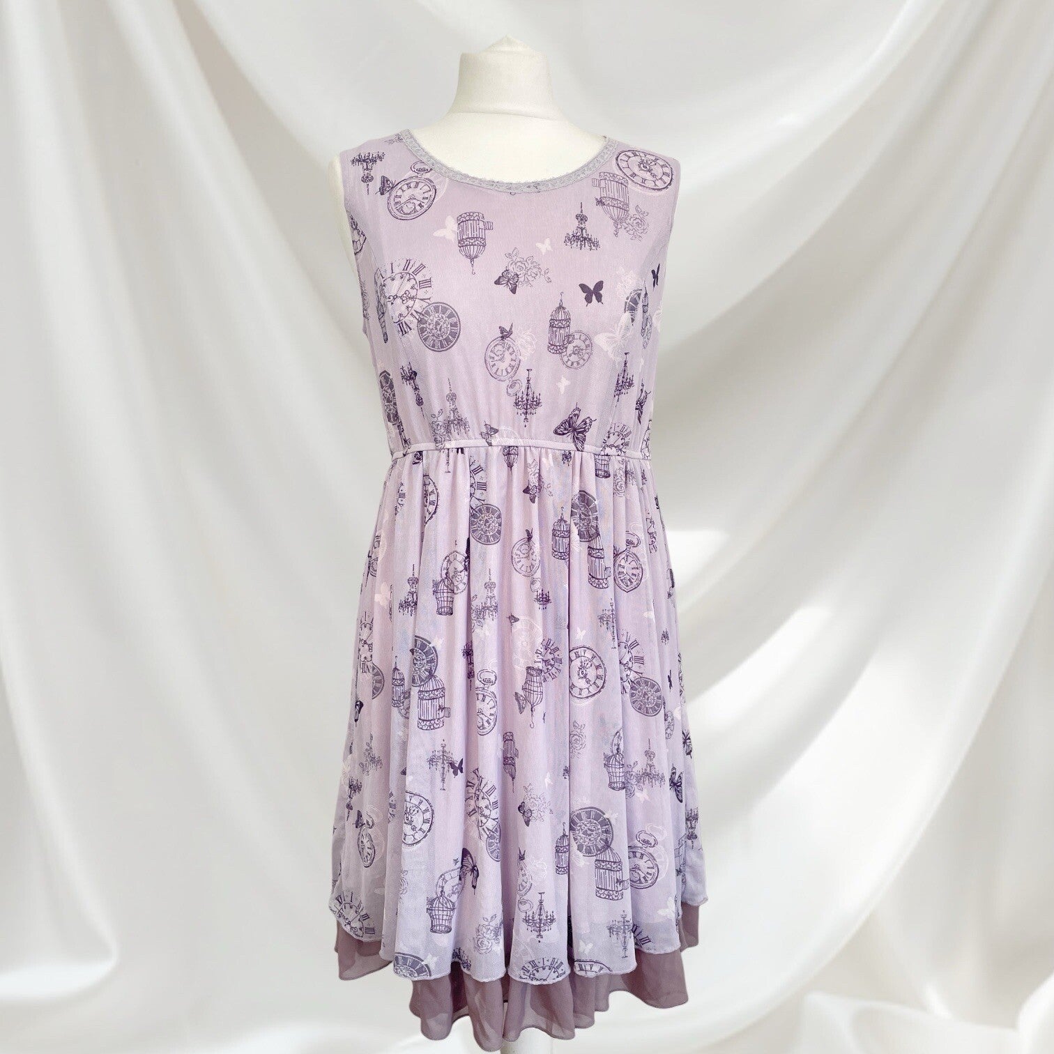 Axes Femme pink dress with beautiful print from Japan1